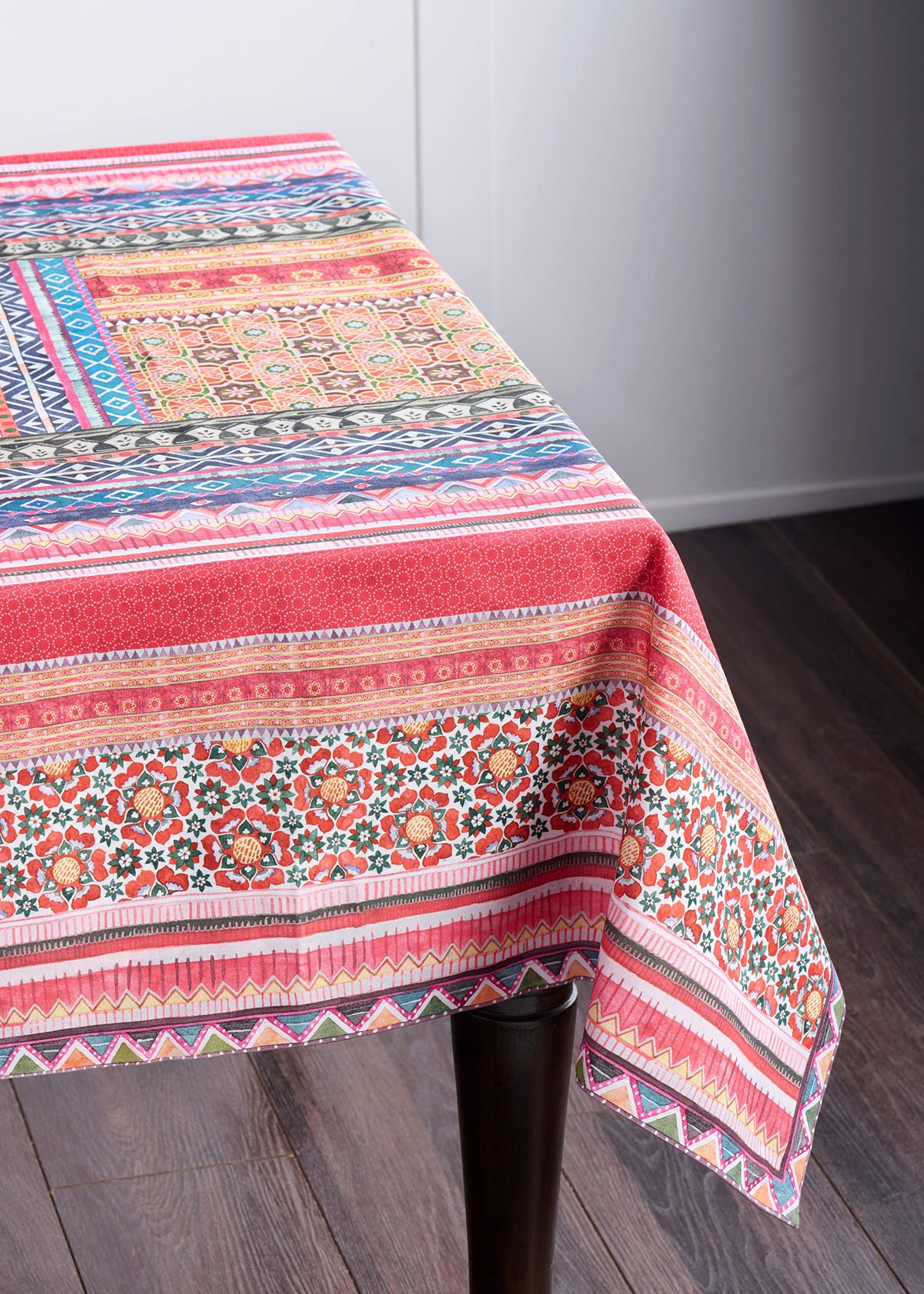Maison d' Hermine Table Cloth Rectangle Table 100% Cotton 54 x 72 Inches Fall Tablecloth Reusable Everyday Use for Thanksgiving Christmas Decorations Dining Farmhouse Party (Ispahan)
