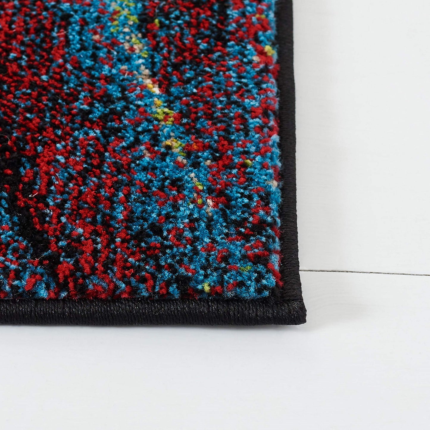 SAFAVIEH Glacier Collection 2'3" x 8' Red/Green GLA126Q Modern Abstract Non-Shedding Living Room Entryway Foyer Hallway Bedroom Runner Rug