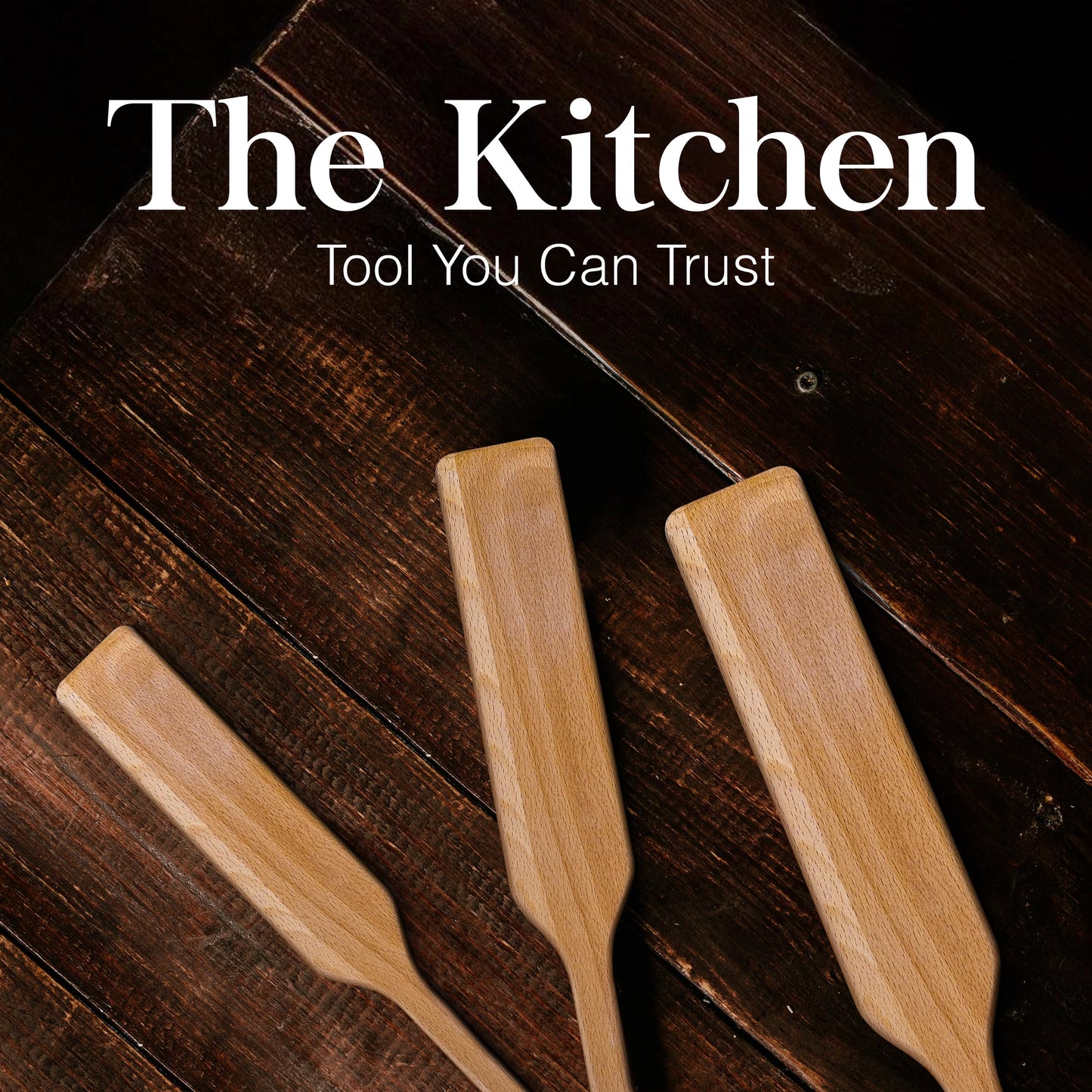 Flat Wooden Spatula for Cooking - 32" Long Wooden Stirring Paddle for Cooking, Mixing, Brewing in Big Stock Pots, Hand-Held Beech Wood Pot Stirrer Wooden Spoon for Kitchen