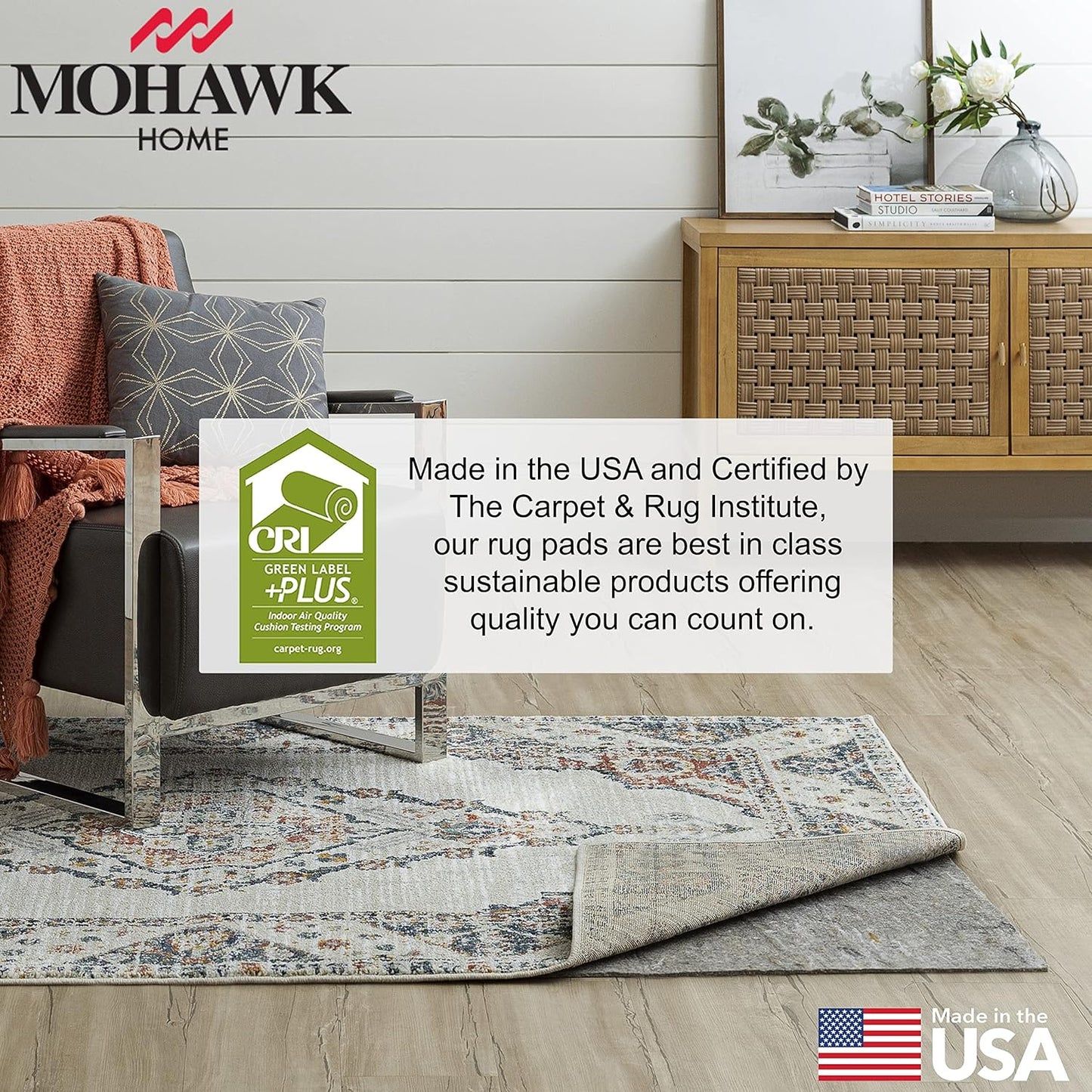 Mohawk Home Non-Slip Rug Pad - 1/4" Thick Felt & Latex Gripper for Hardwood & Tile Floors - 8' x 10'