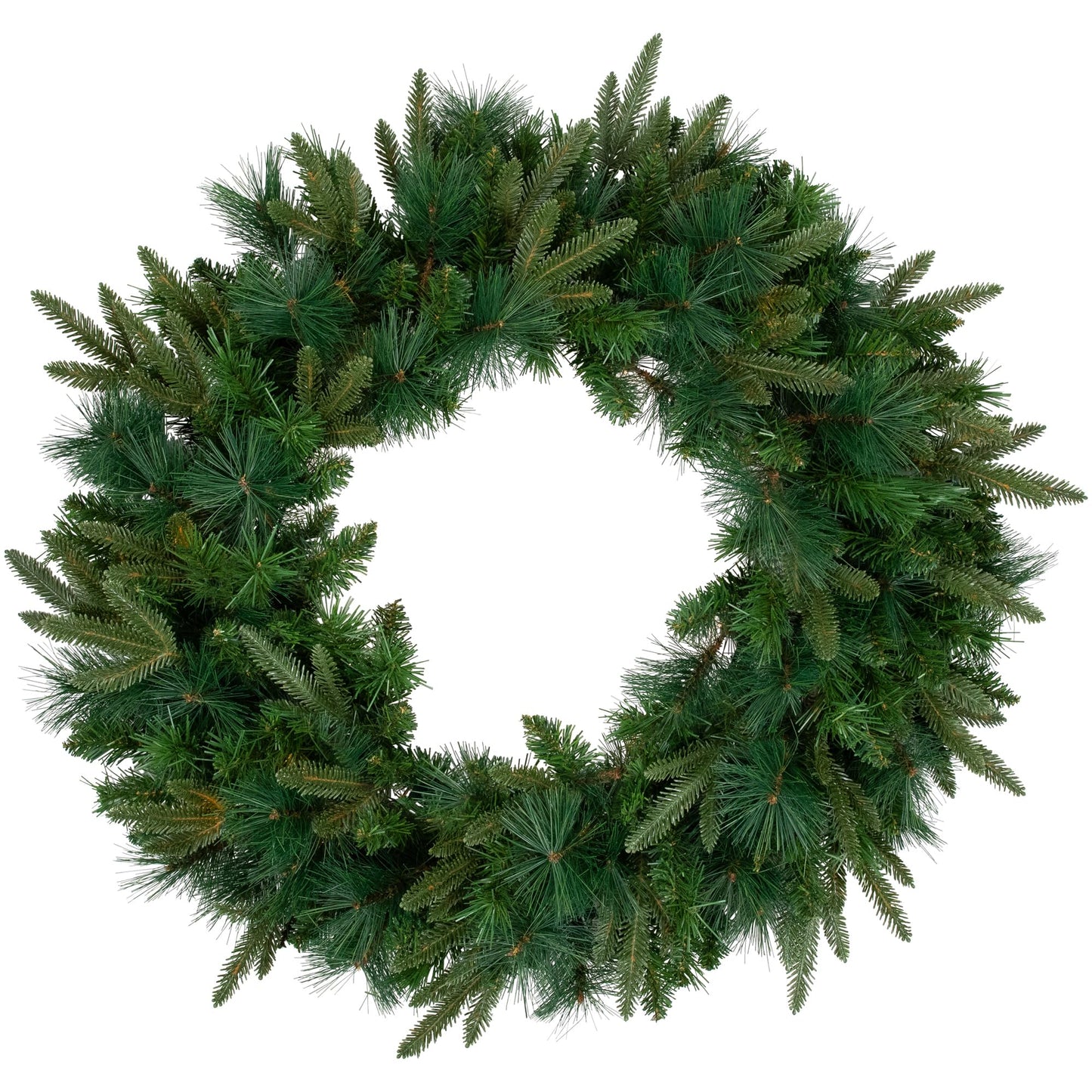 Northlight Flocked Rosemary Emerald Angel Pine Artificial Christmas Wreath Unlit, 30", Green