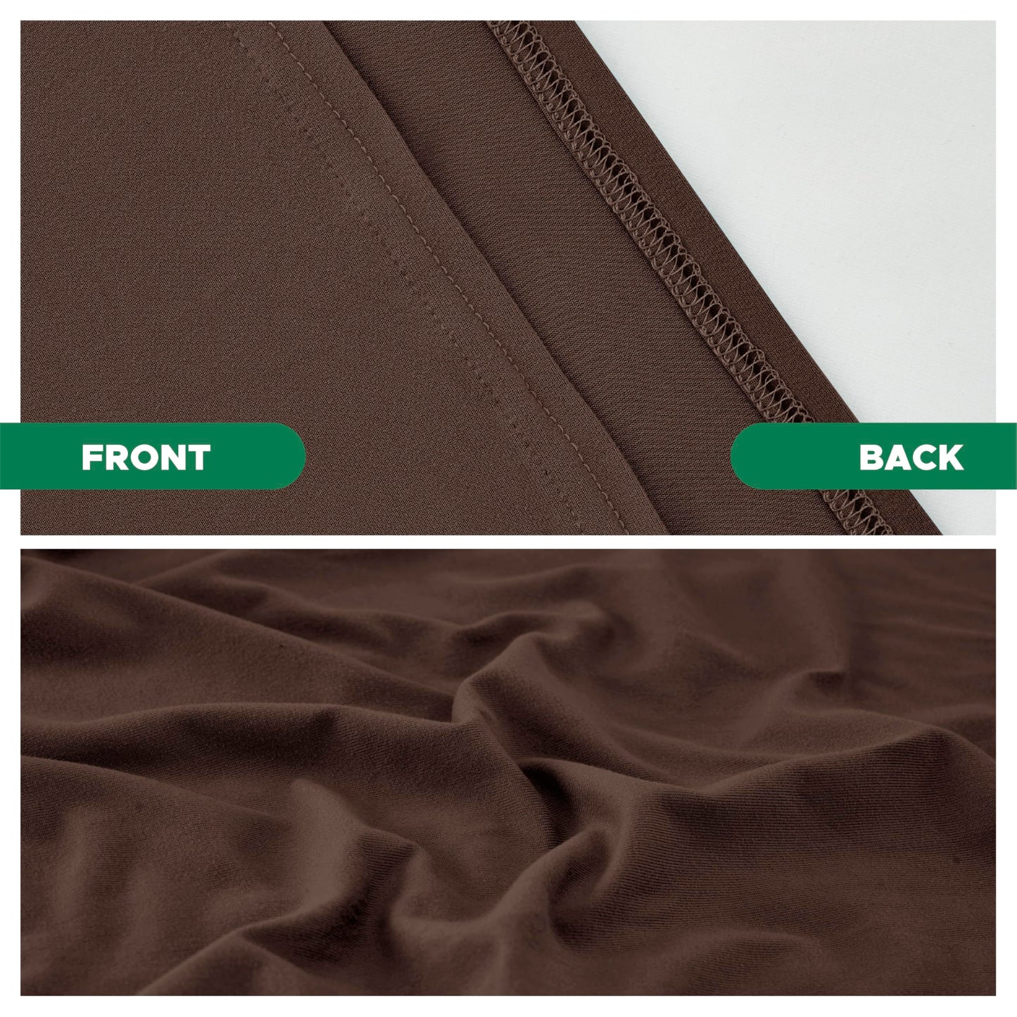 Biscaynebay Decorative Box Spring Cover Queen Size, Brown Jersey Luxurious Jersey Knitting Stretchy Wrap Around 4 Sides Bed Skirt for Home/Hotels, Easy Fit Wrinkle & Fade Free Machine Washable