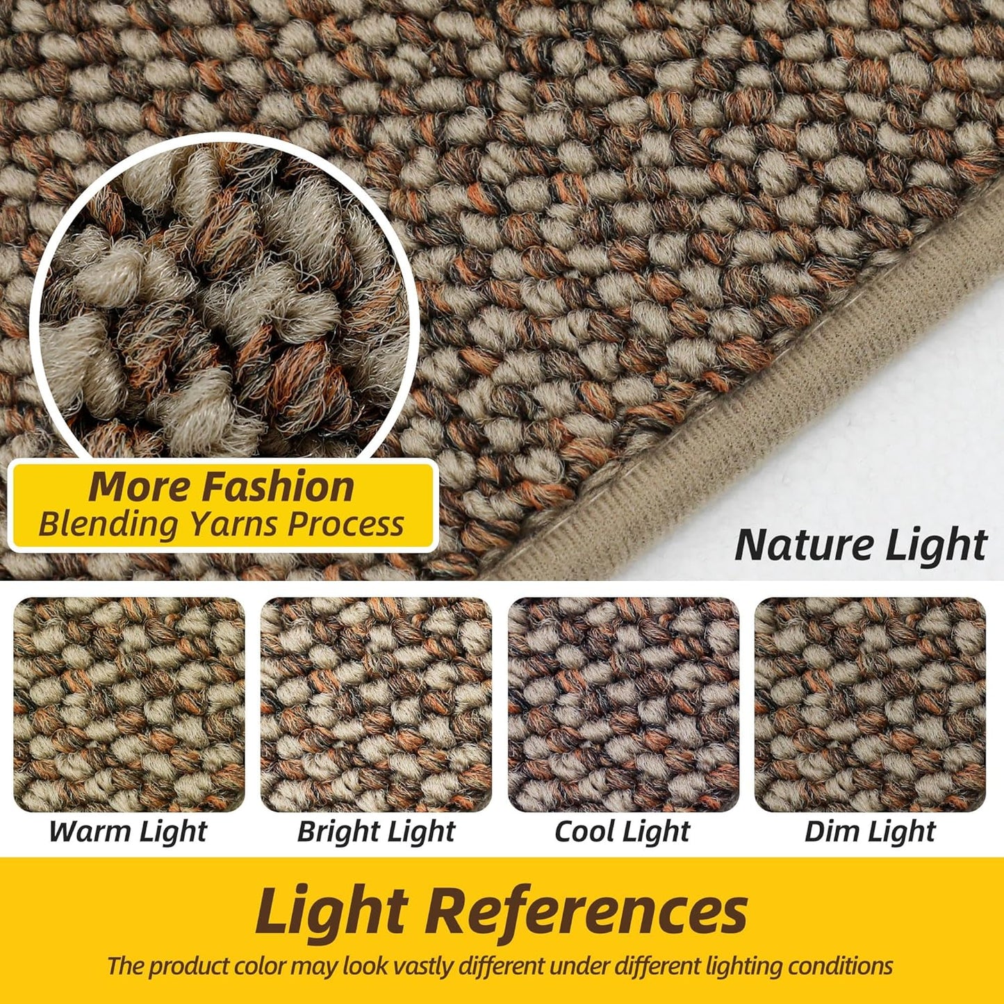 JSEI Dirt Trapper Door Mat - Non-Slip Washable Entrance Mat | Absorbent & Fade-Resistant, 20"x32", Taupe