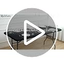 6ft Fitted Tablecloth Rectangle 6-Pack with Elastic Corners - Black, 30x72 Inch