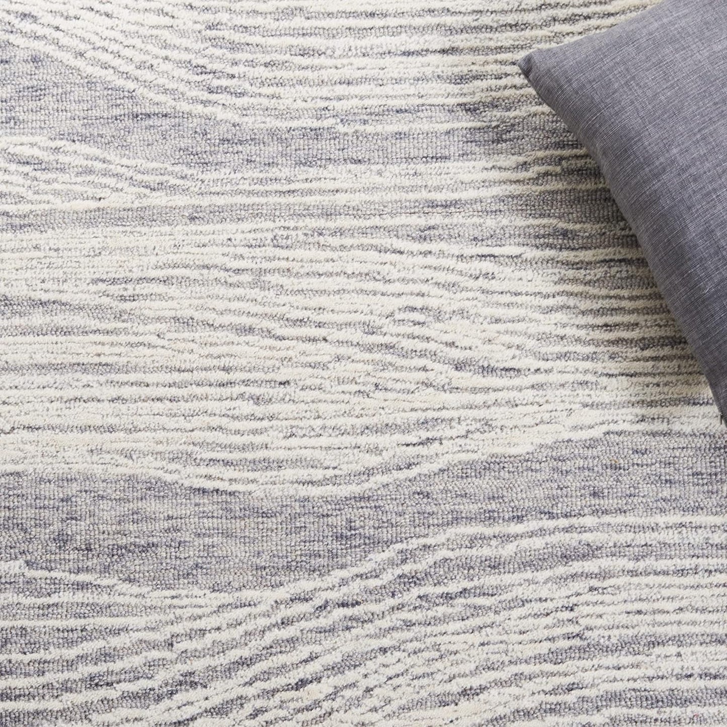 SAFAVIEH Metro Collection 3' x 5' GreyIvory MET995F Handmade Premium Wool Living Room Bedroom Entryway Accent Rug
