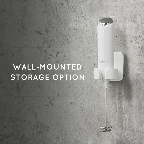 Flendy Rechargeable Milk Frother - Handheld Electric Drink Mixer with USB-C Charging Stand | Perfect for Coffee & Matcha