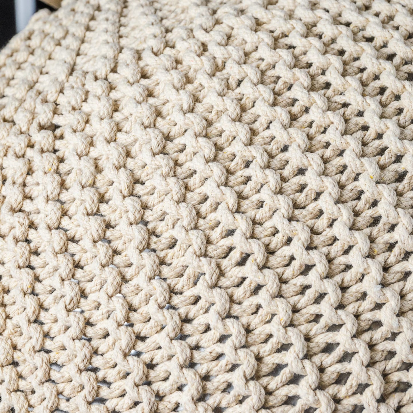 ART pinecone Woven Cotton Rope Yoga Ball Cover – 65 cm / 26" Fit Exercise Ball Chair Cover, Non-Slip & Washable, Decorative Balance Ball Cover for Home, Office & Fitness (Warm Ivory)