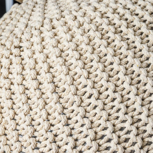 ART pinecone Woven Cotton Rope Yoga Ball Cover – 65 cm / 26" Fit Exercise Ball Chair Cover, Non-Slip & Washable, Decorative Balance Ball Cover for Home, Office & Fitness (Warm Ivory)