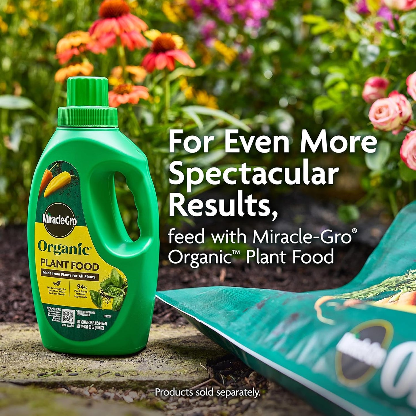 Miracle-Gro Organic Outdoor Potting Mix - Quick-Release Fertilizer for Container Plants | 16 qt. (2-Pack)