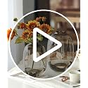 GeLive Brown Glass Vase - Round Flower Bottle for Centerpieces & Home Decor