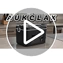 AUKCLAX Black Cordless Electric Heated Lunch Box 6.3 Cups Portable Food Warmer