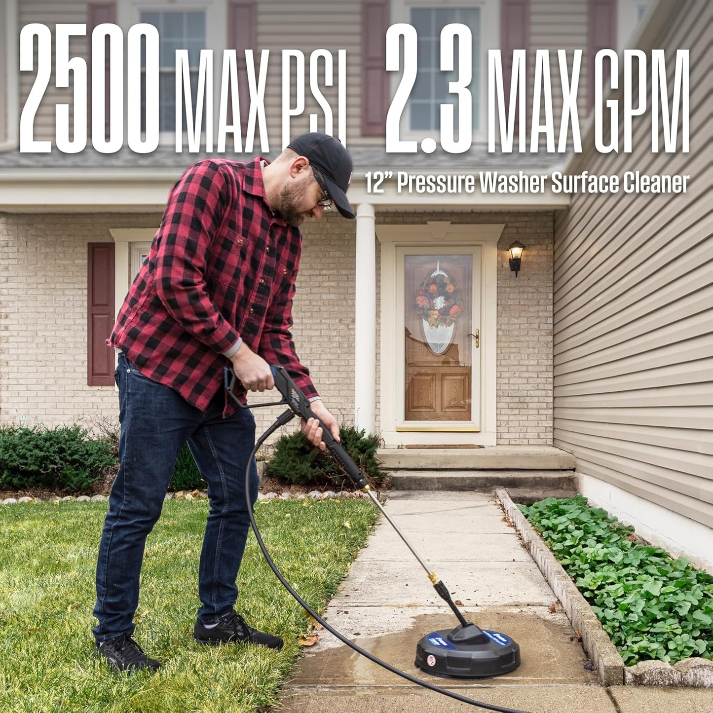Westinghouse PWSC12 Pressure Washer Surface Cleaner - 12" Wide, 2500 Max PSI, 1/4” Connector