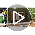 Record Player Table, Mid-Century Stand Hold Up to 150+ Albums