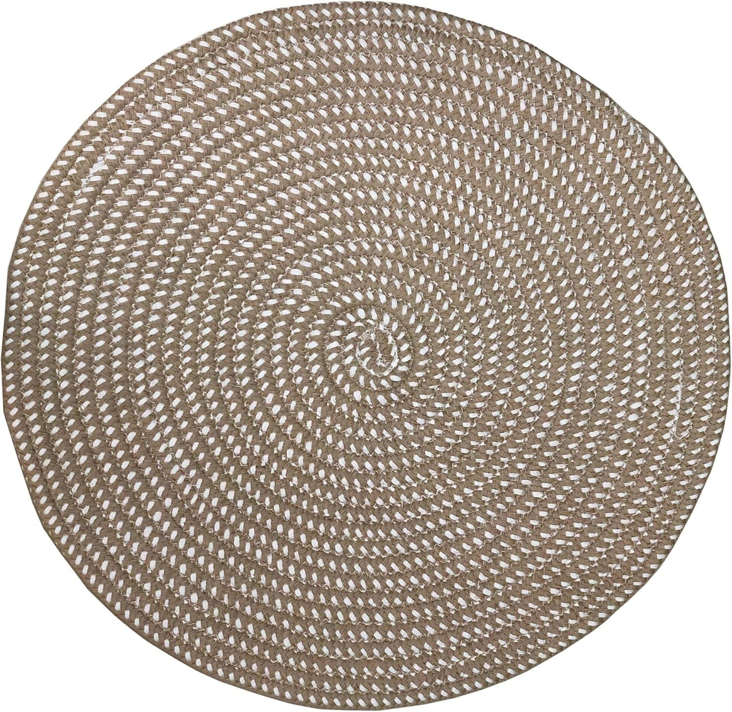 Skiennix Hand Woven Round Area Rug - Cozy Cushion for Living Room & Bedroom | 2' Dark Camel