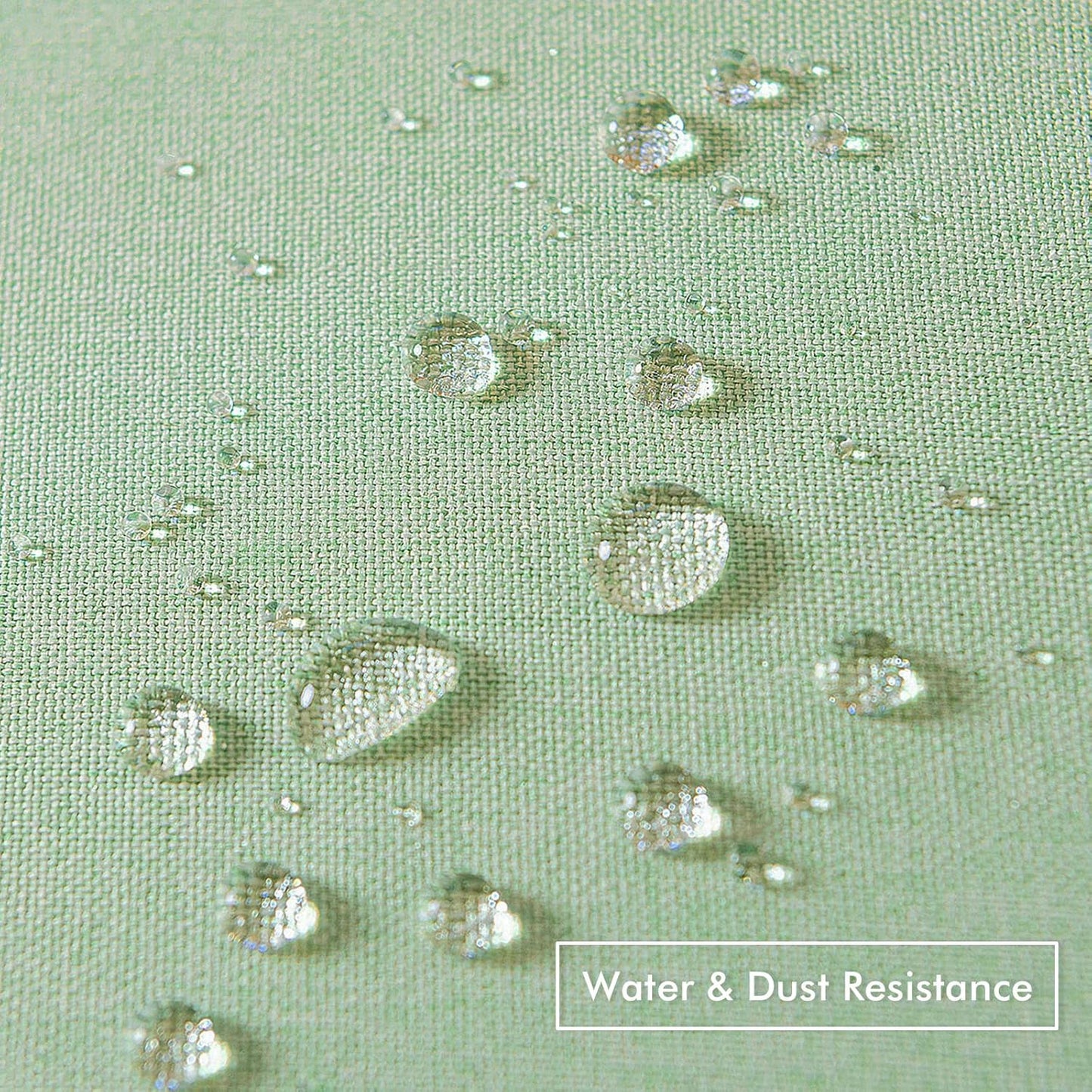 MIULEE Decorative Outdoor Throw Pillow Covers - Waterproof Faux Linen Cushion Cases | 18x18 Inch Sage Green (Pack of 2)