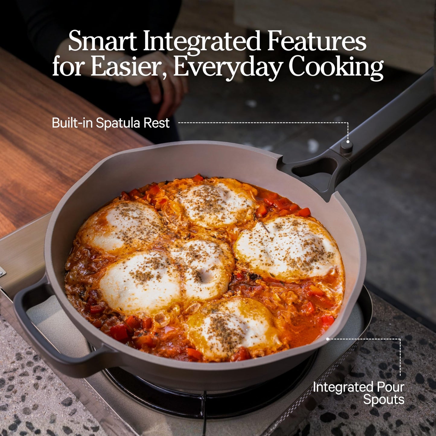 Our Place Always Pan 2.0-10.5” (2.6 Qt) Nonstick, Toxin-Free Ceramic Cookware | Patented 10-in-1 Aluminum Frying & Sauté Pan | Safe for Oven, Induction & All Cooktops up to 450°F | Forget-Me-Not Blue