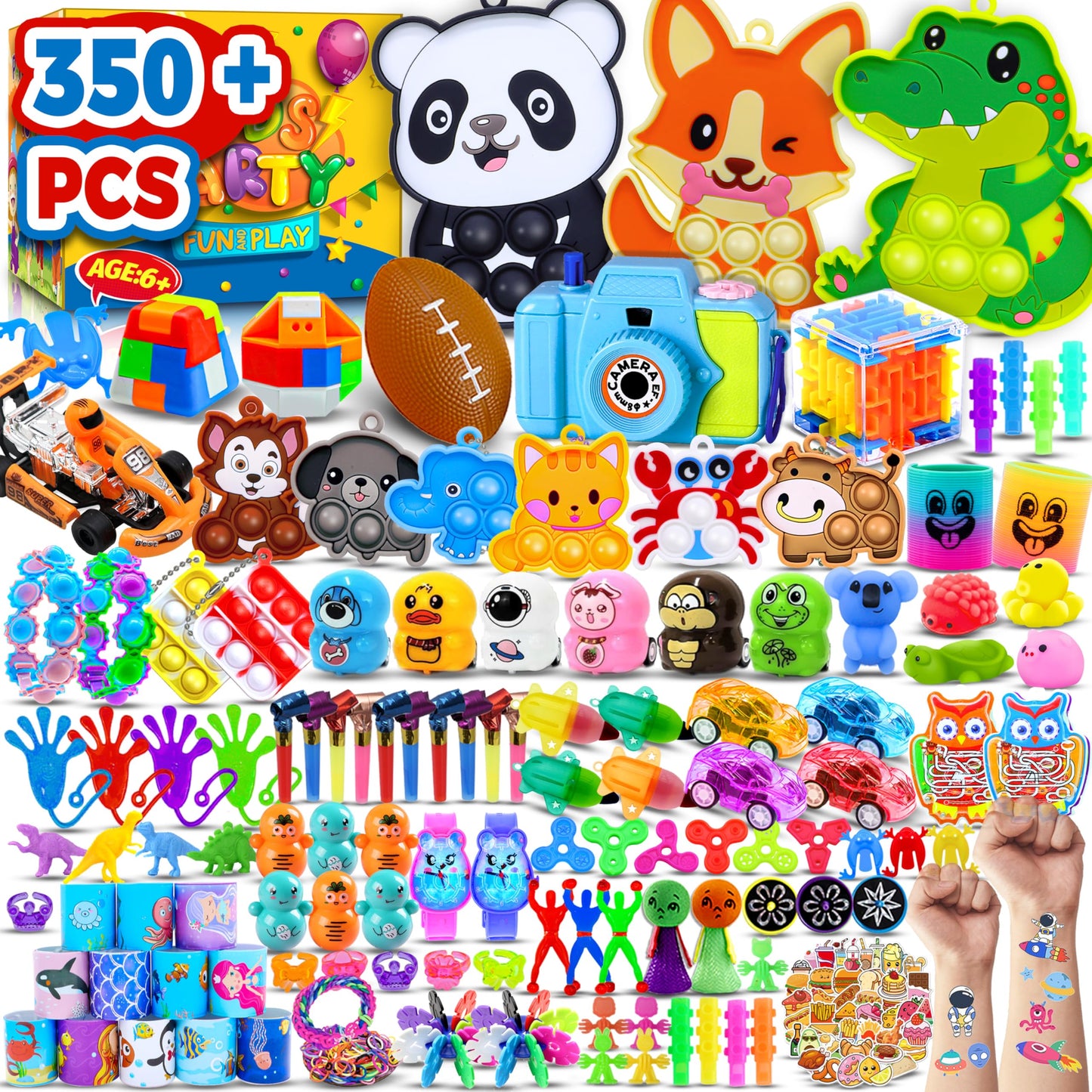 Olganicor 350 PCS Party Favors for Kids, Fidget Toys Bulk, Easter Eggs Fillers, Treasure Box Toy for Classroom Prizes, Goodie Bags Stuffers Birthday Carnival Prize, Pinata Filler Stuffers