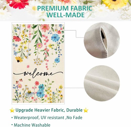 Baccessor Floral Garden Flag - Double-Sided Spring Design, 12.5x18 Inch, Perfect for Outdoor Decor