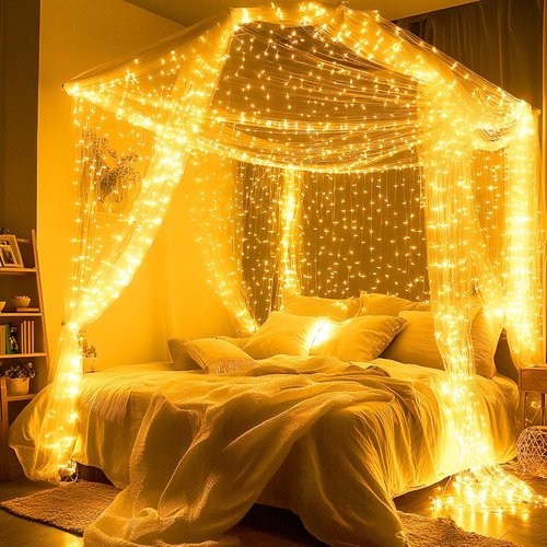 Joomer LED Fairy Lights - Battery Operated 4 Pack | 16FT 50 LED Cuttable Starry Lights with Timer for Indoor Decor