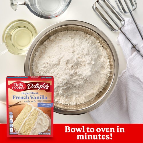 Betty Crocker Delights Super Moist French Vanilla Cake Mix, 13.25 oz