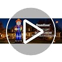 DomKom 12FT Fall Inflatable Scarecrow with LED Lights, Harvest Thanksgiving Yard Decor