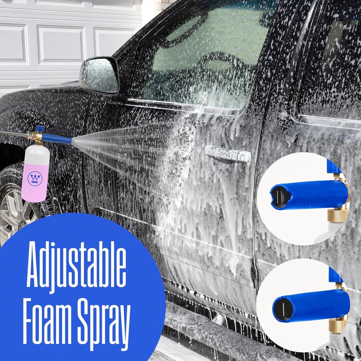 Westinghouse Foam Cannon for Pressure Washers - 3600 PSI Max | 1/4” Connector for Gas & Electric Use