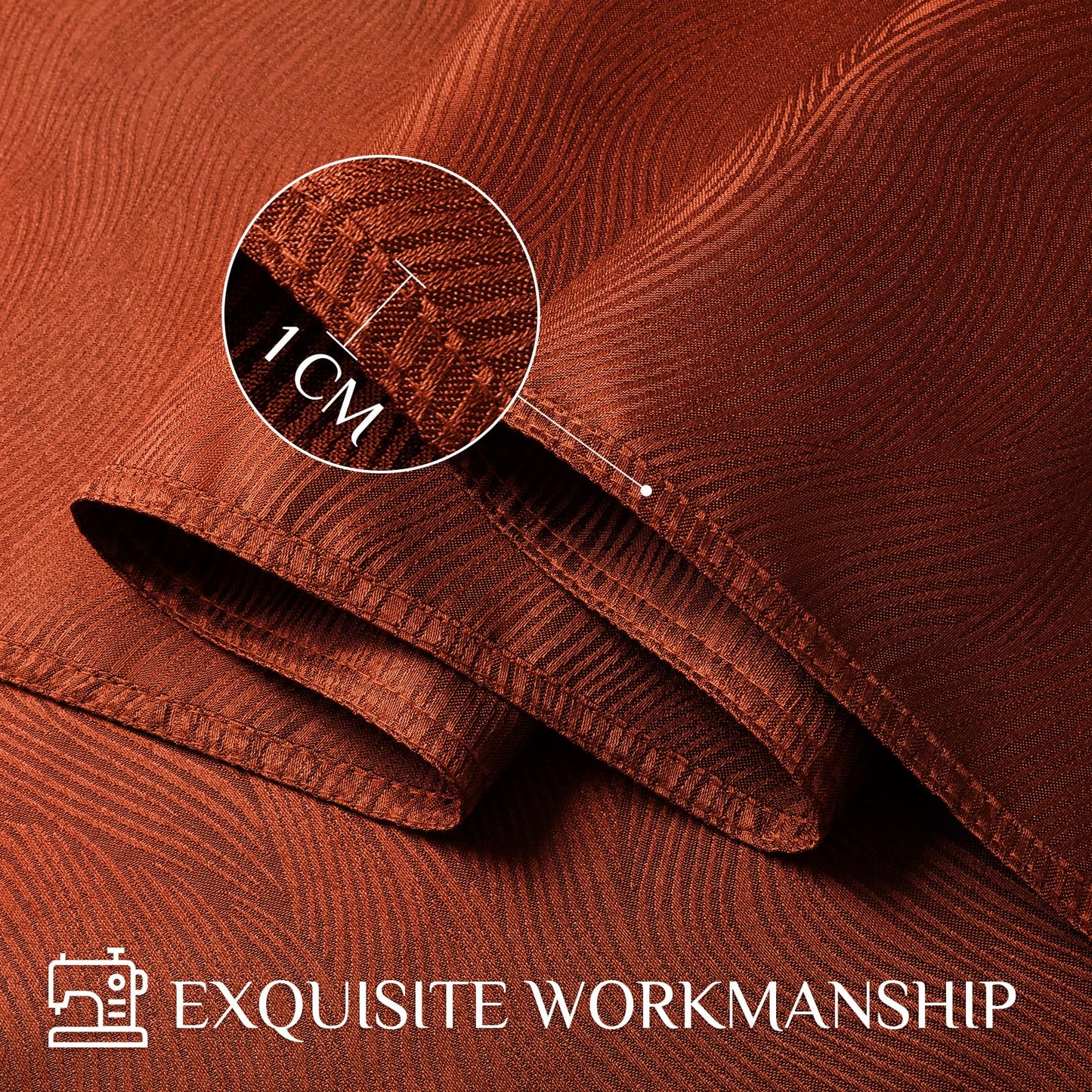Softalker Fall Table Cloth Jacquard Rectangle Tablecloth Waterproof Spillproof Table Cover Burnt Orange for Autumn Harvest Thanksgiving Decoration (60x104 Inch,Rust Red Swirl)