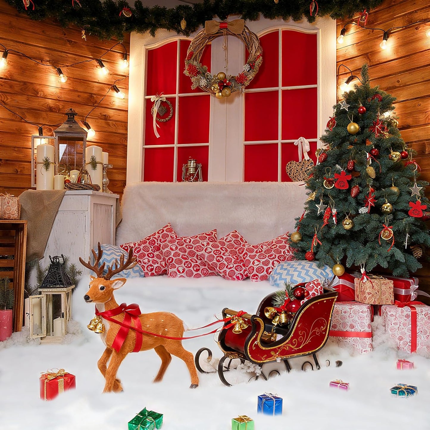 Palonu Snow Blanket - Thick Soft Fluffy Artificial Snow for Christmas Decor | 3 Rolls, 3 x 8 Ft