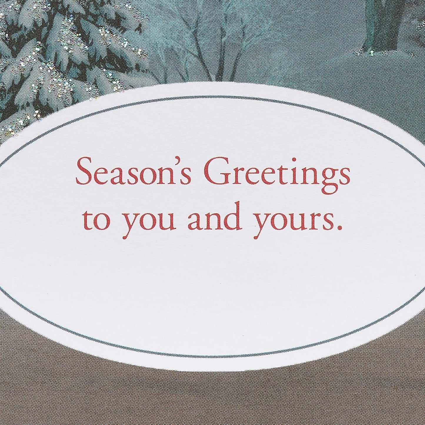 American Greetings 3D Holiday Card - Rustic Cottage Scene in Winter Pine Forest | Designed by Jacquie Lawson