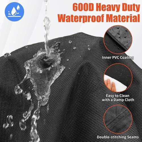 iCOVER BBQ Grill Cover - 50 Inch Heavy Duty Waterproof & UV Resistant | Fits Weber, Char-Broil, Nexgrill