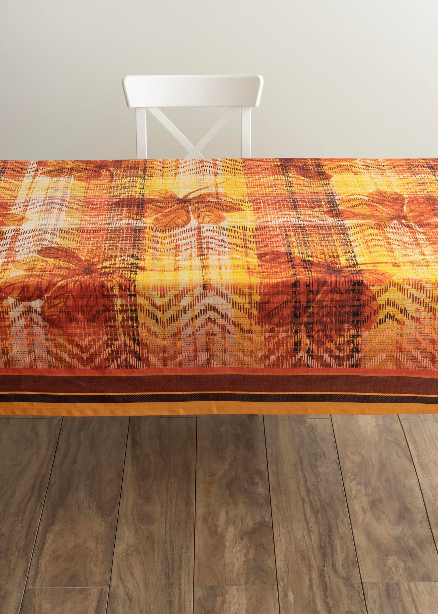 Maison d' Hermine Table Cloth Rectangle Table 100% Cotton 60 x 90 Inches Fall Tablecloth Reusable Everyday Use for Thanksgiving Christmas Decorations Dining Farmhouse Party (Thanksgiving Tartan)