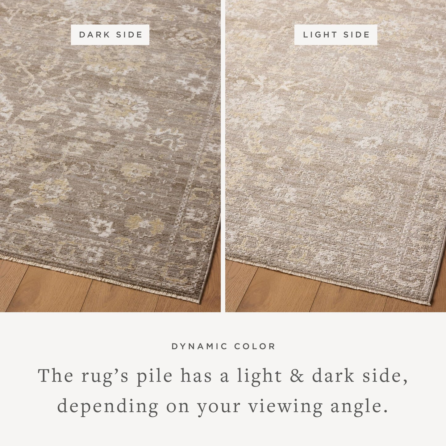 Loloi Magnolia Home by Joanna Gaines Pace Collection PAC-03 Taupe/Wheat 2'-3" x 3'-10" Accent Rug