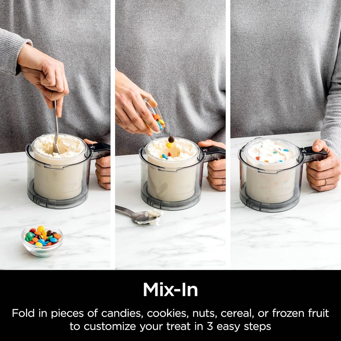 Ninja NC501 CREAMi Deluxe Ice Cream & Frozen Treat Maker - 11-in-1 with 2 XL Pint Containers, Silver