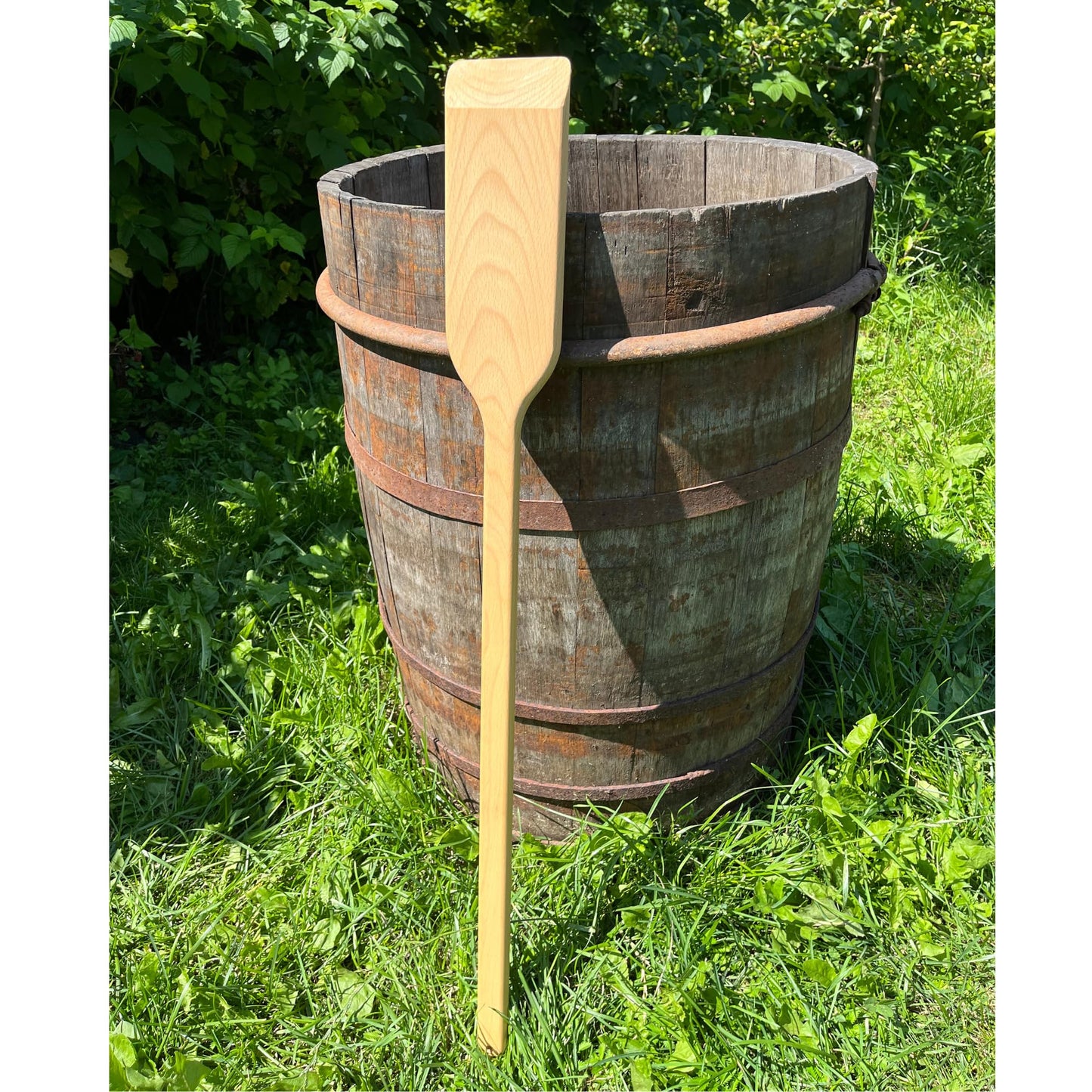 Giant Wooden Mixing Paddle 36-in Beech Heavy Duty - Made in Ukraine - Stirring Spatula for Brewing Handle Long Stir for Cooking Cajun Crawfish Boil Grill Mixing Camping in Big Stock Pots Brewing Beer