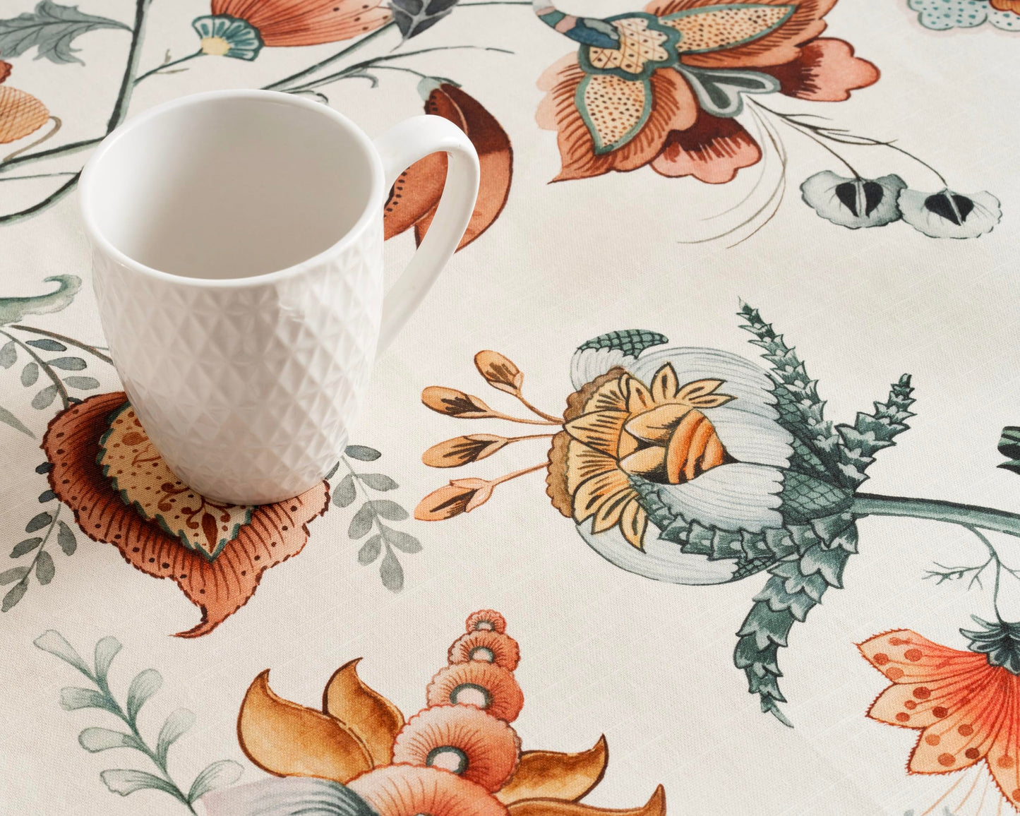 Maison d' Hermine Table Cloth Rectangle Table 100% Cotton 60 x 108 Inches Fall Tablecloth Reusable Everyday Use for Thanksgiving Christmas Decorations Dining Farmhouse Party (Dalida)