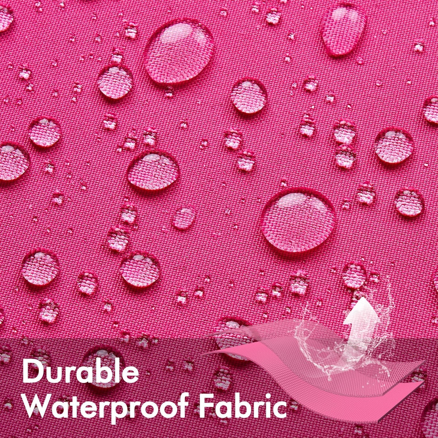 MIULEE Outdoor Waterproof Throw Pillow Covers - Decorative 18x18 Inch Hot Pink Cushion Cases for Patio & Garden