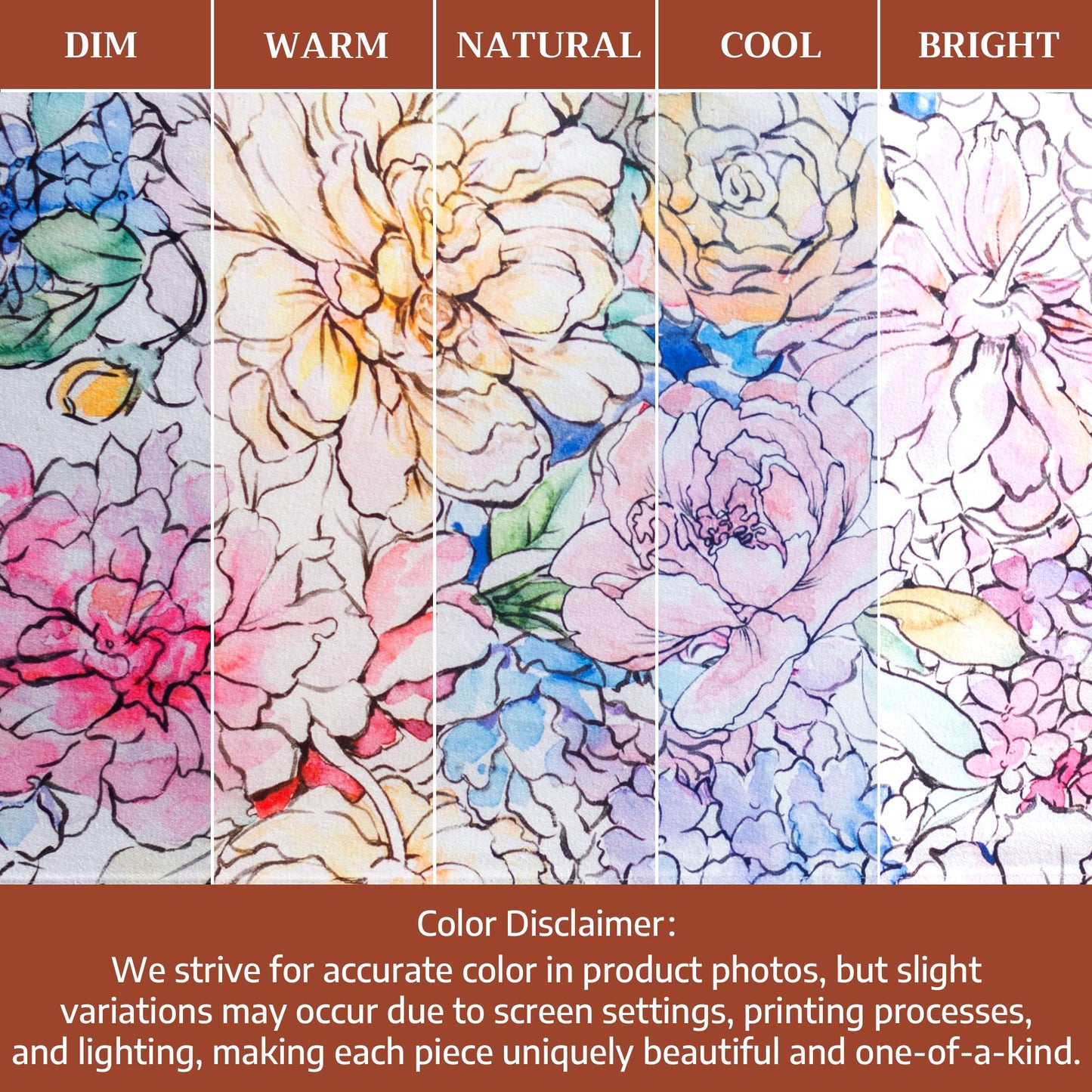 Maison d' Hermine Table Cloth Square Table 100% Cotton 54 x 54 Inches Tablecloth Reusable Decorative for Dining Kitchen Room Farmhouse Home Gifts for Mothers Day Spring Summer - Floral Love