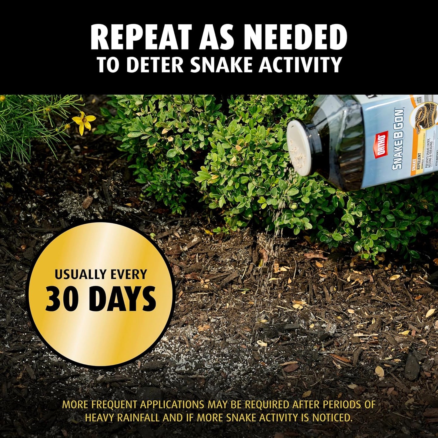 Ortho Snake B Gon1 Granules - Effective Snake Repellent for Yard | No-Stink Formula, Covers 1,440 sq. ft.