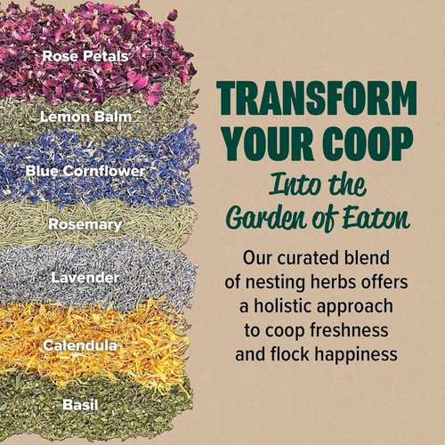 Eaton Premium Nesting Herbs - Aromatic Blend for Chicken Coop & Nesting Boxes, Natural Pest Deterrent