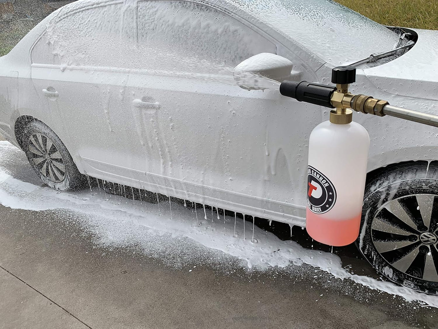 Tool Daily Foam Cannon - 1 Liter Pressure Washer Foam Gun with 5 Nozzle Tips & 1/4 Inch Connector