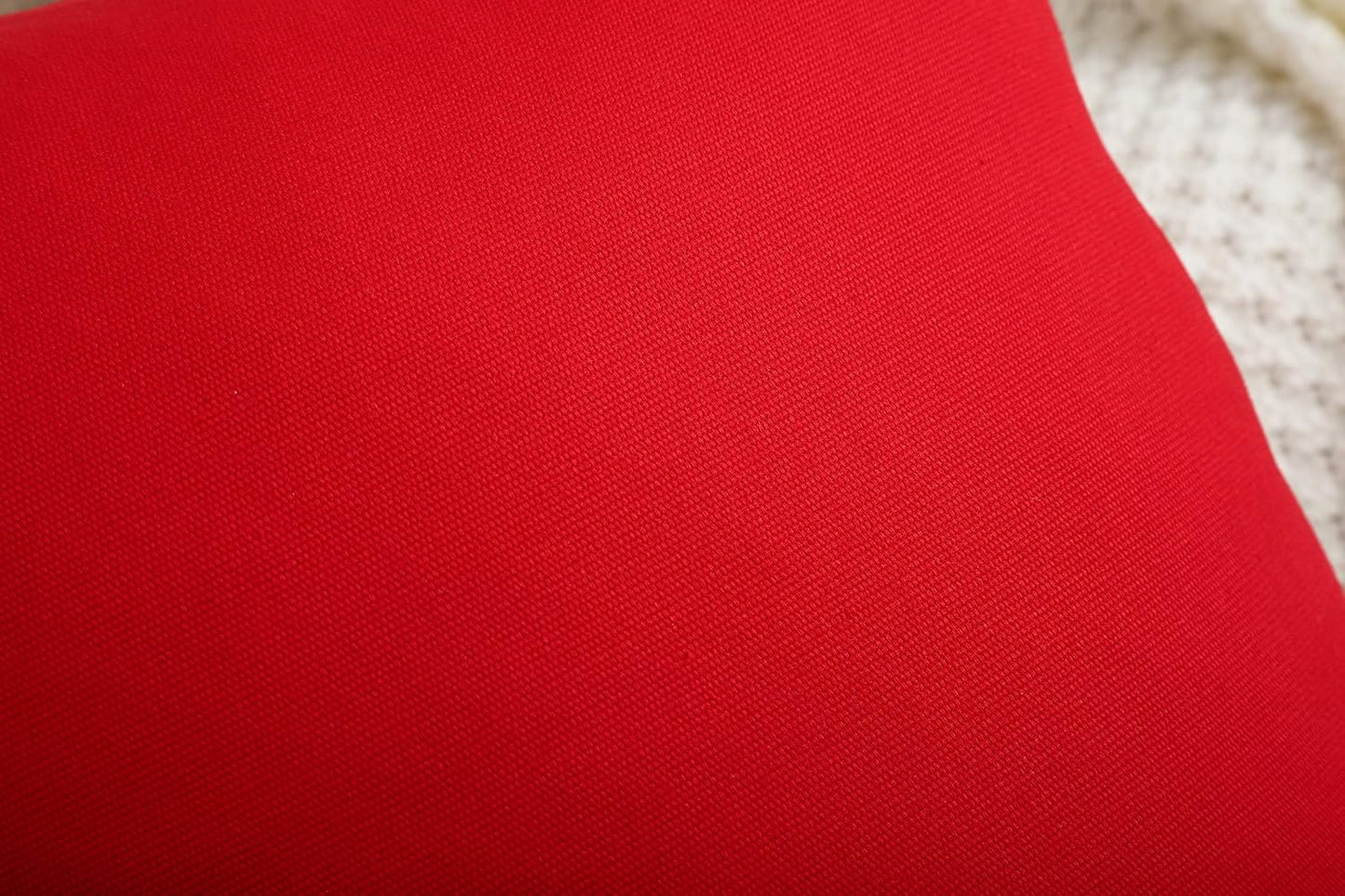 Red 100% Cotton Canvas Throw Pillow Covers - Handmade Decorative 12"x20" Shams