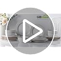 Pearl White Bubble 18-Piece Ceramic Dinnerware Set for 6 - Plates & Bowls