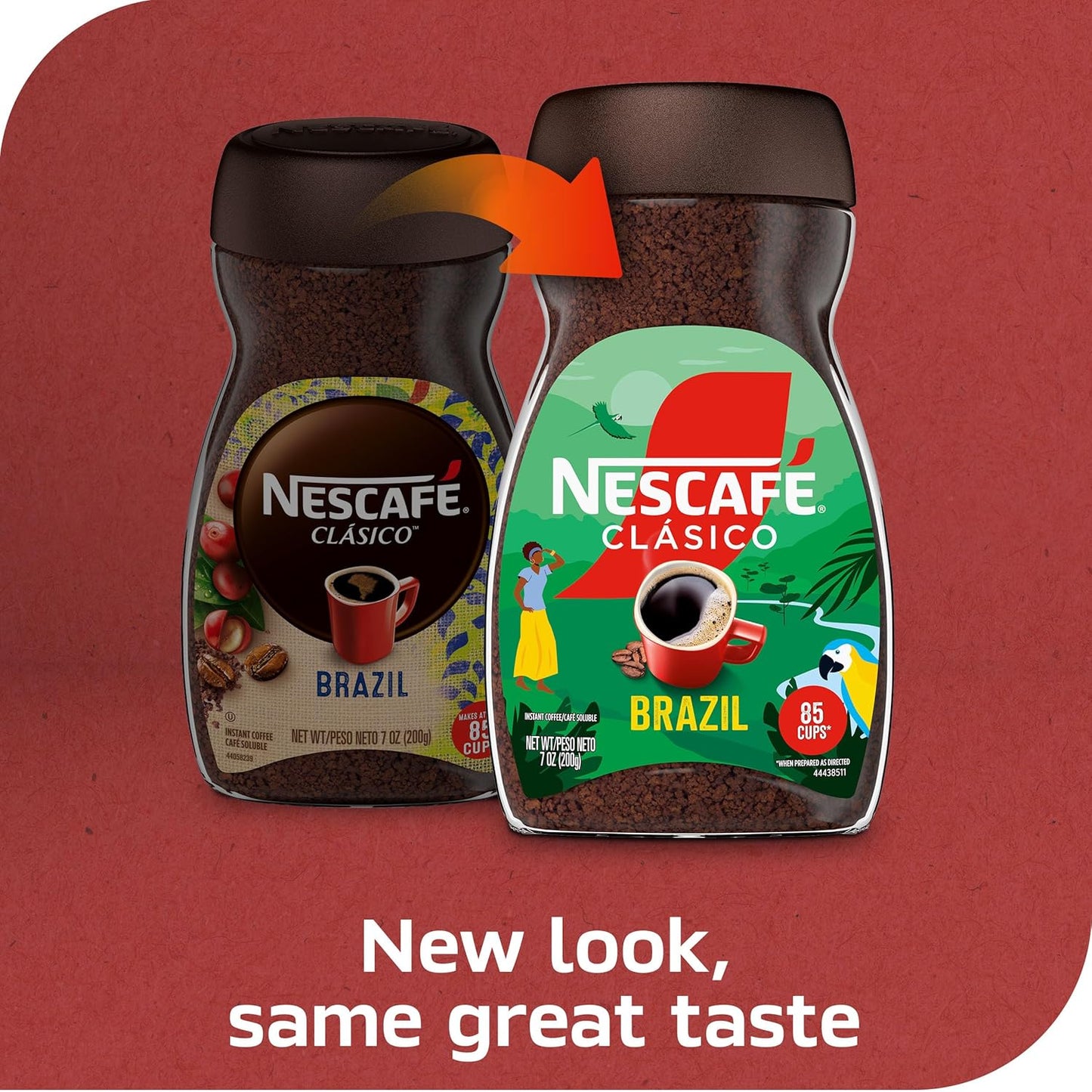 NESCAFÉ CLÁSICO Instant Coffee - Rich Brazilian Flavor | 7 Oz Jar for Quick Brews