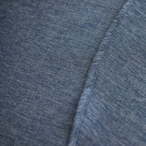 Decorelia Waterproof Faux Linen Rustic Farmhouse Table Cloth for Round Table, Texture Wrinkle-free Outdoor Table Cover for Party, Wedding, Picnics, Patio Table (60 Inch, Round (2-4 Seats), Denim Blue)