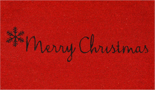 Red Merry Christmas Doormat - Calloway Mills 101781729 for Holiday Decor