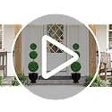 VIVATREES 3ft UV-Resistant Artificial Triple Ball Boxwood Topiary Set of 2 – Outdoor & Indoor Decor