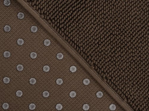 Cotton Paradise 100% Cotton Bath Mat - Soft, Absorbent, Non-Slip | 17x24 Inch, Quick Dry, Brown