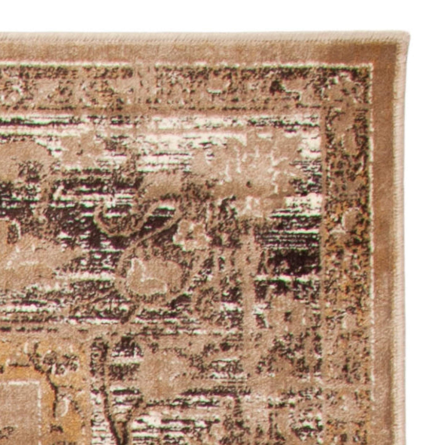 SAFAVIEH Vintage Collection Accent Rug - 3'3" x 5'7", Taupe, Oriental Distressed Viscose Design, Ideal for High Traffic Areas in Entryway, Living Room, Bedroom (VTG117-1662)