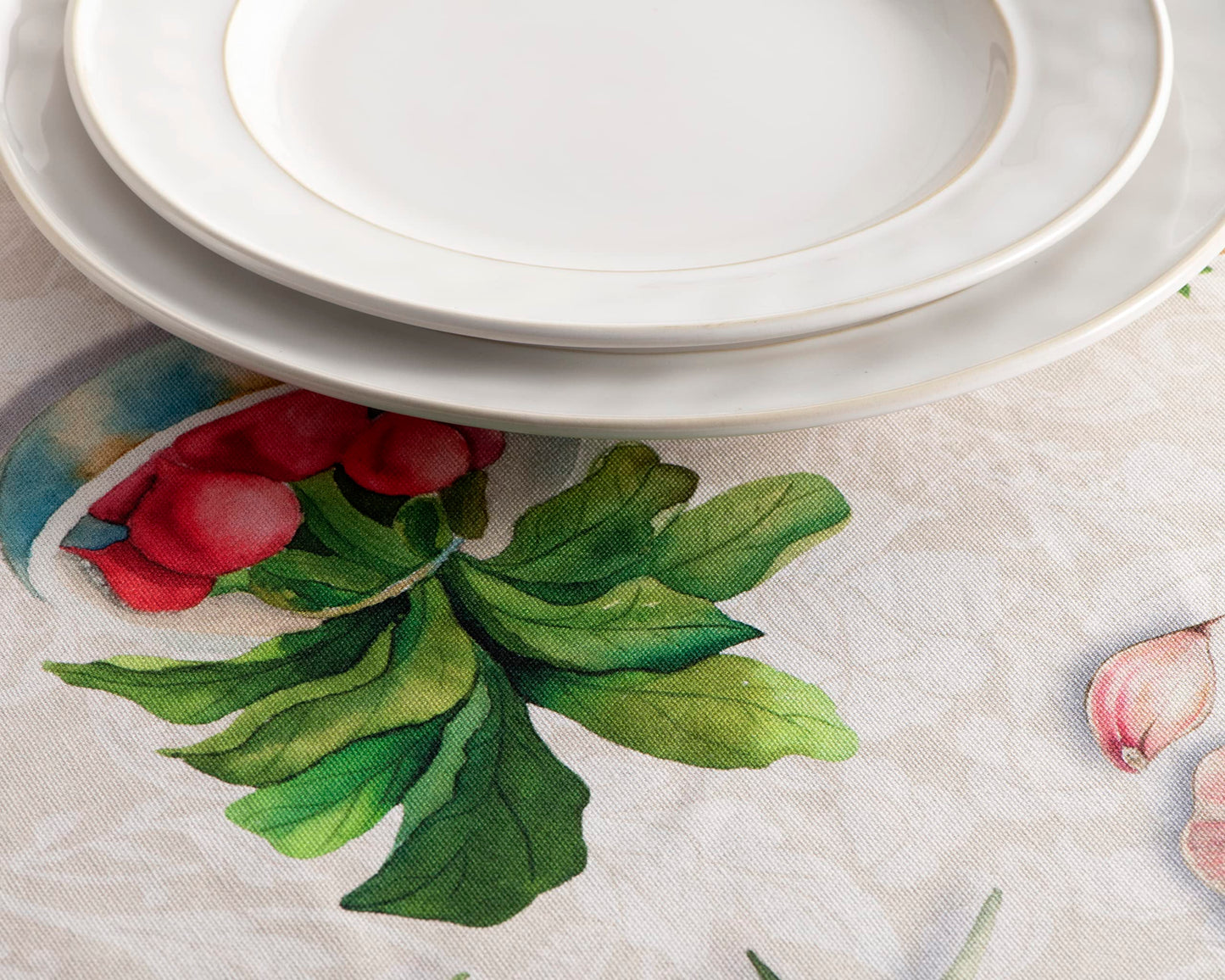 Maison d' Hermine Table Cloth Rectangle Table 100% Cotton 70 x 108 Inches Tablecloth Reusable Decorative for Dining Kitchen Room Farmhouse Home Gifts for Mothers Day Spring Summer - Gourmand
