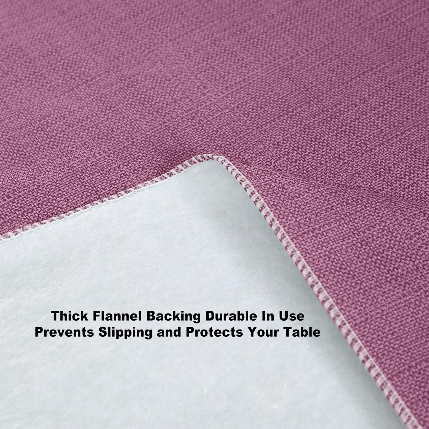Lintex Cafe Hotel Linen Look Vinyl Flannel Backed Tablecloth, Heavyweight 4 Gauge, 60 x 104 Inch Rectangle, Burgundy Indoor Outdoor Waterproof Wipe Clean Table Cover